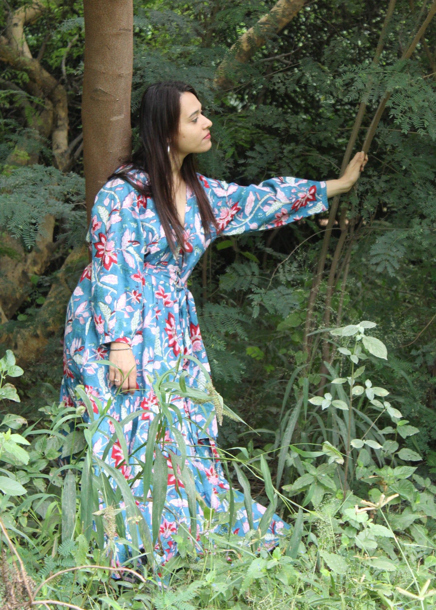 Evening Gloriosa Angrakha maxi dress