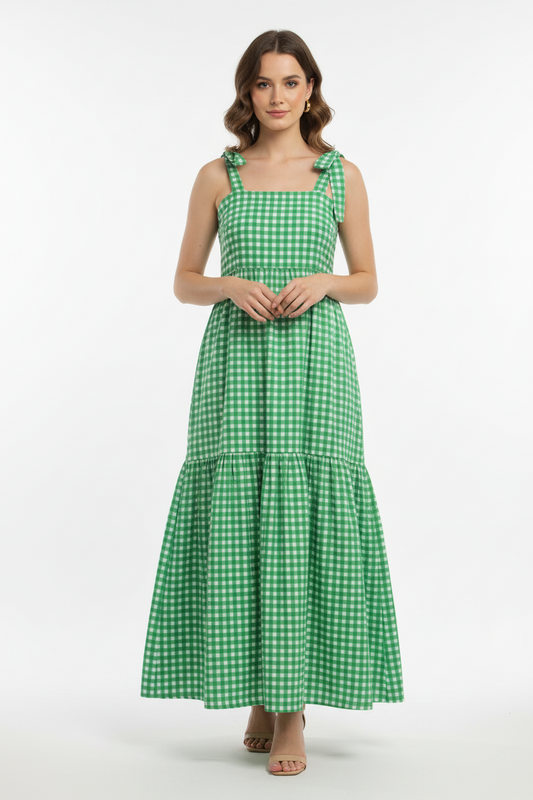 Radiant Tie-up maxi dress