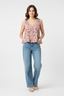Pink garden pleated top