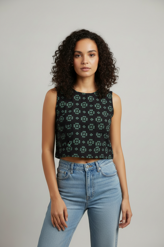 Midnight bloom Top