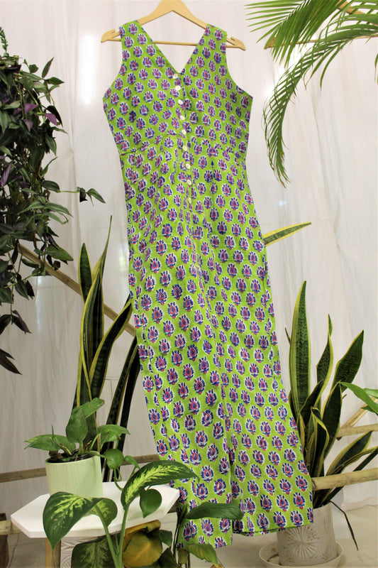 Parrot green jumpsuit