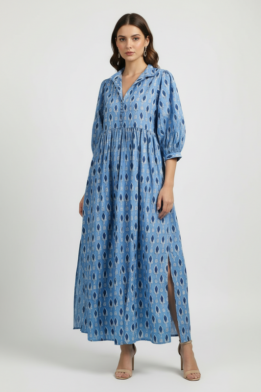 Blue basil free fall dress