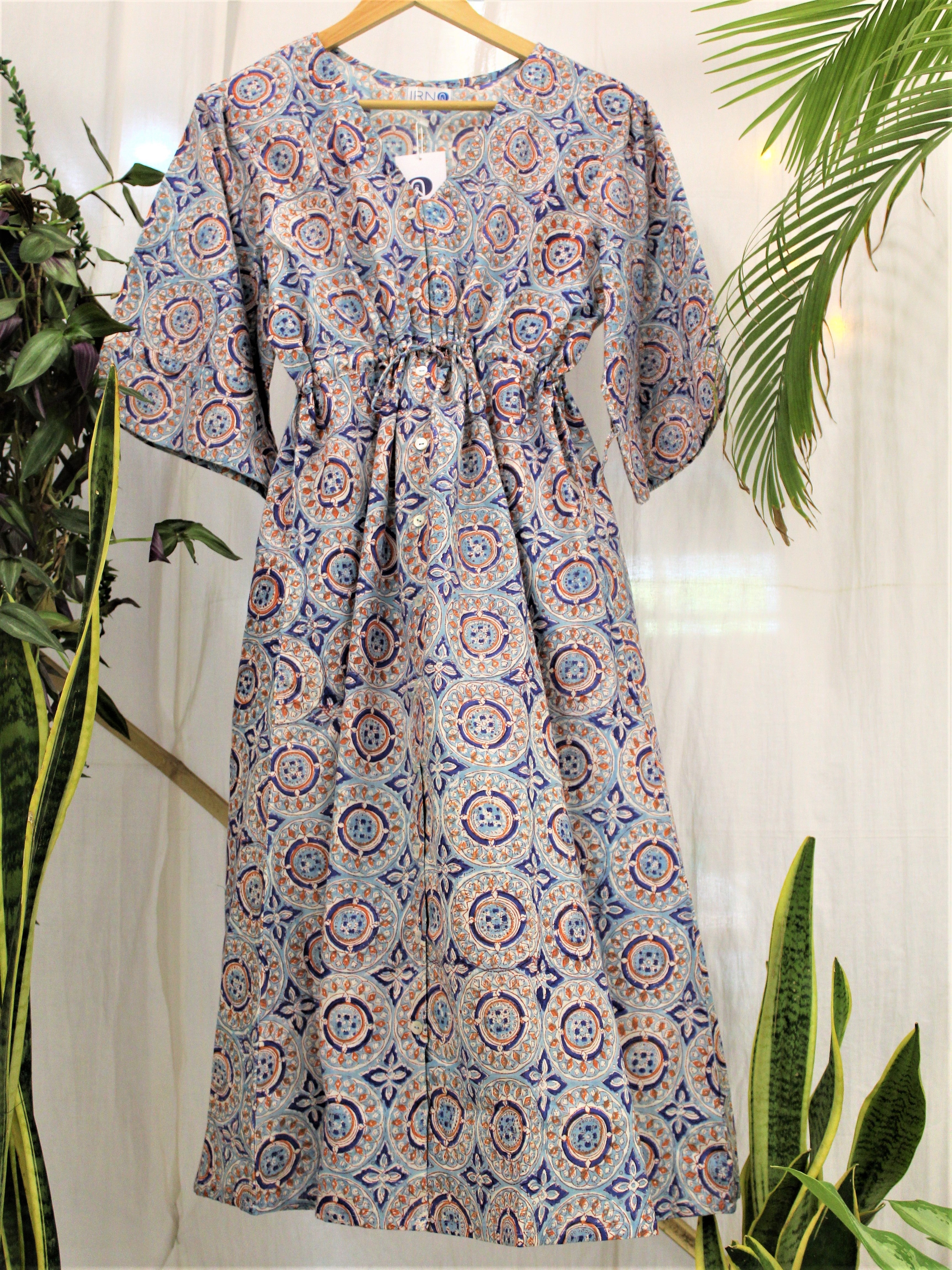 Mughal blue floral dress Main image