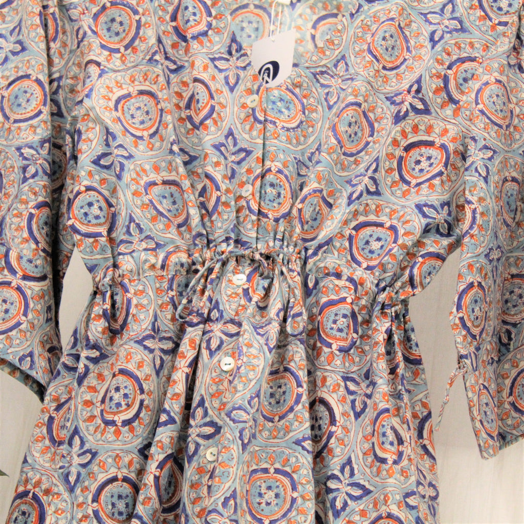 Mughal blue floral dress