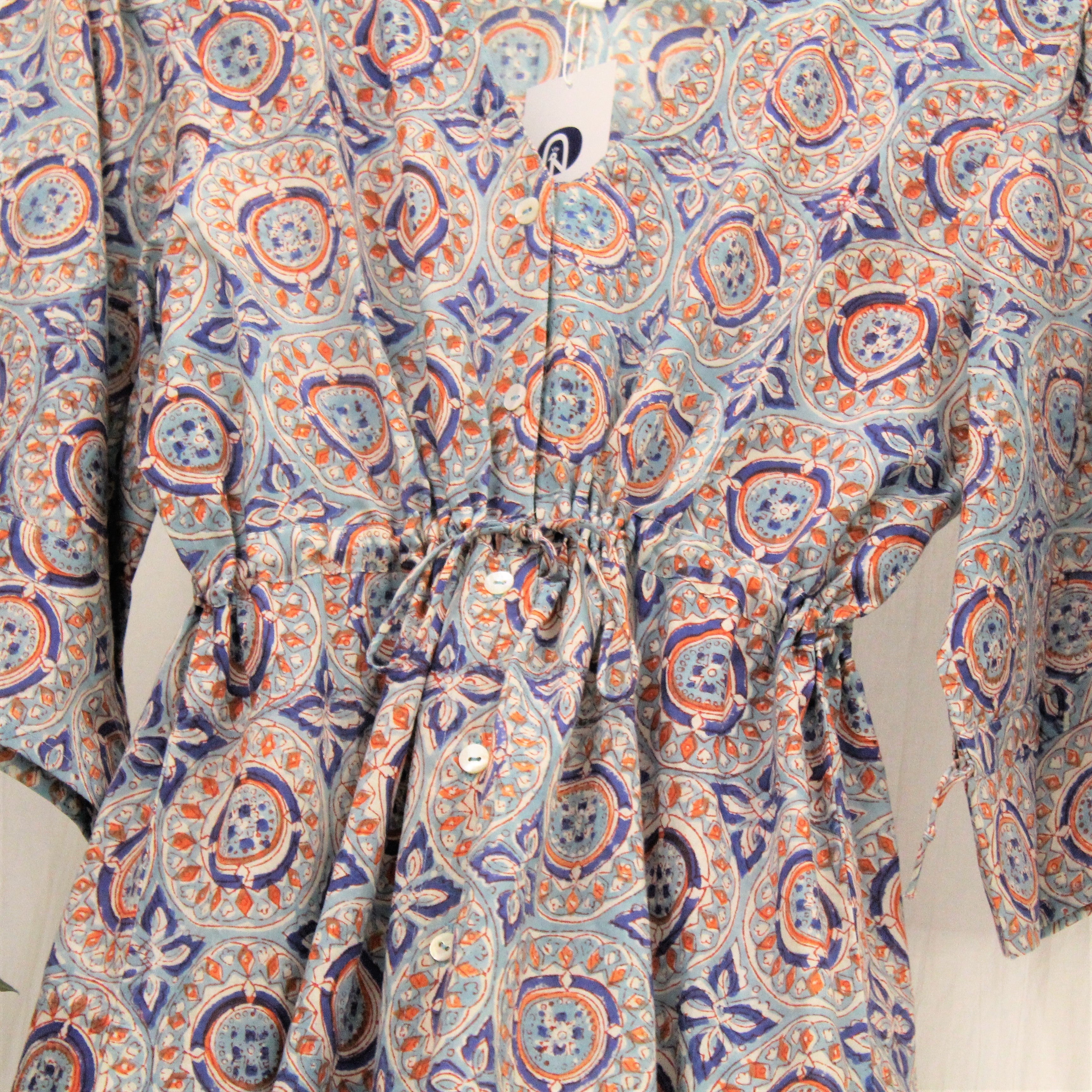 Mughal blue floral dress