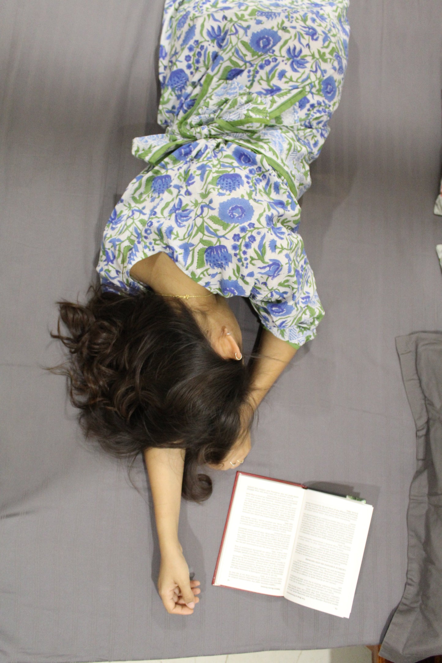 Blue pottery lounge dress