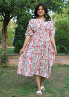 White chintz Pionie Dress