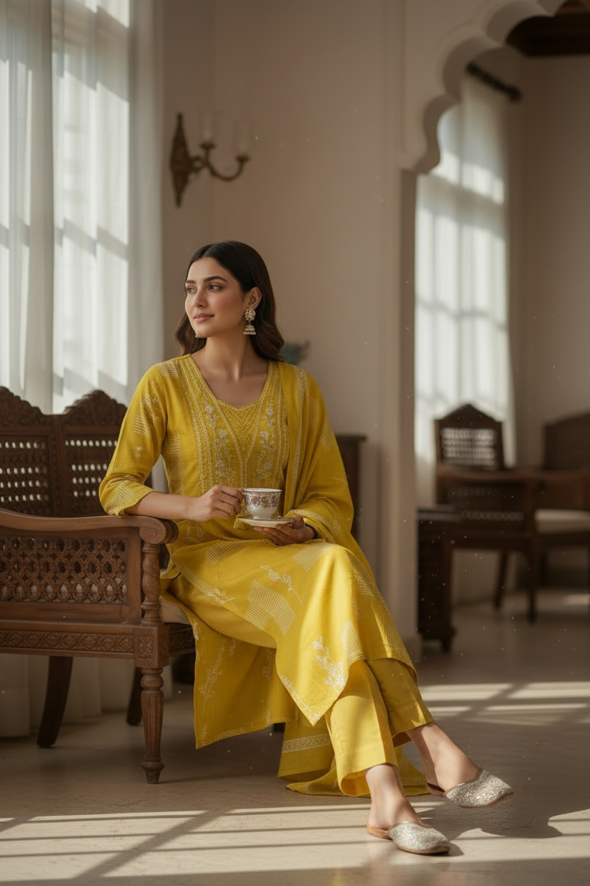 Sura Cassia 3 piece kurta set Secondary image