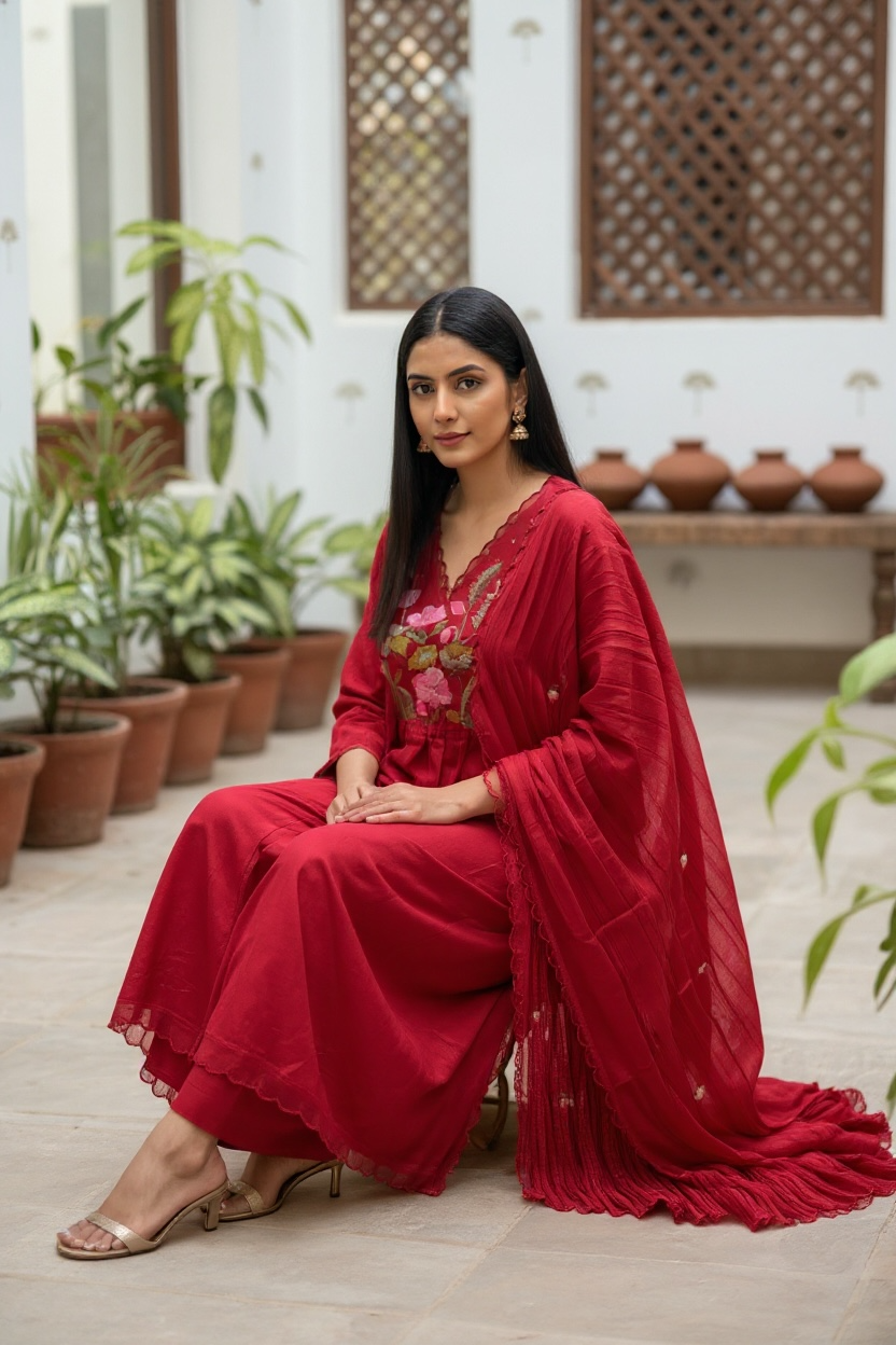 Gulmellia 3 piece kurta set