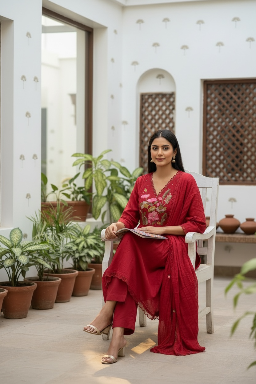 Gulmellia 3 piece kurta set Secondary image