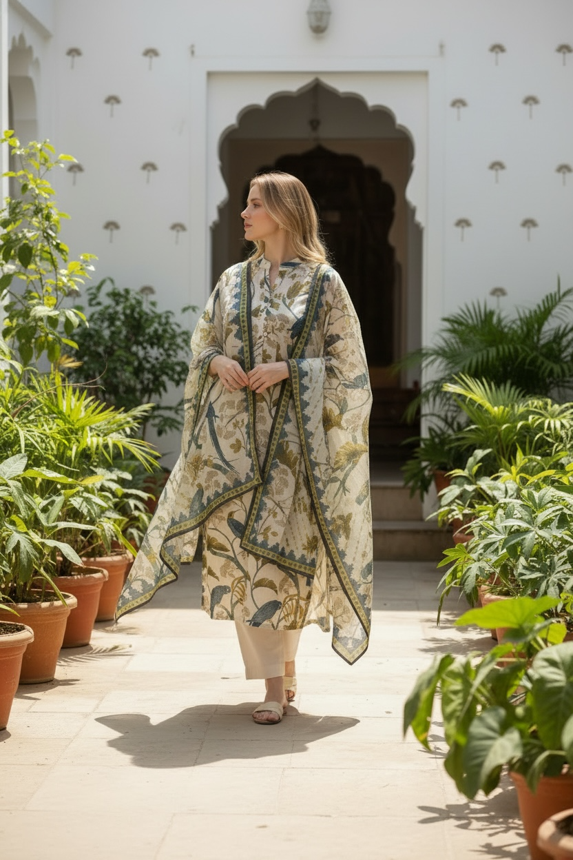 Royal Bulbul 3 piece suit set