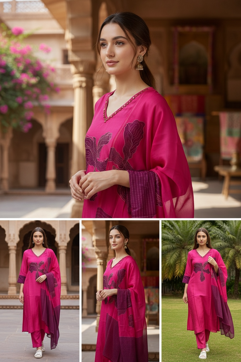 Zinnia Verda 3 piece kurta set Secondary image