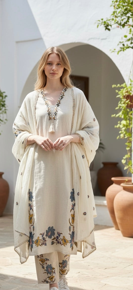 Mogra Ivy 3 piece kurta set Main image